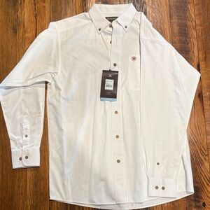 Ariat Men's White Button Down Shirt